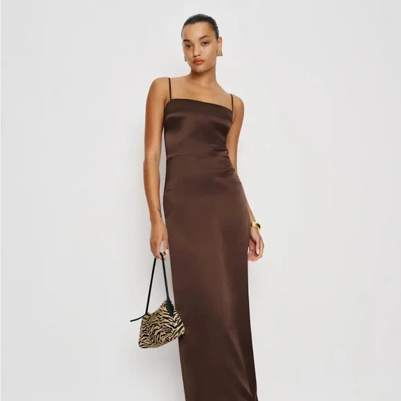 Reformation Chocolate Brown Maxi Dress - Picture 1 of 6